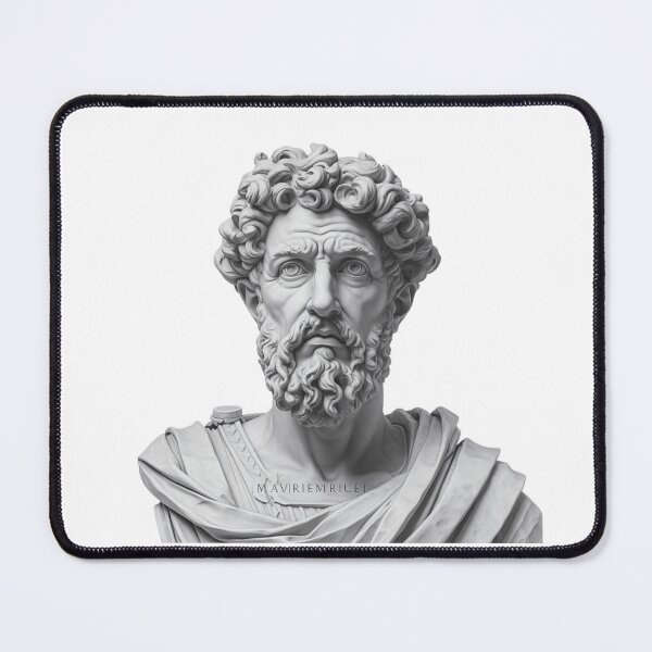 Item preview, Marcus Aurelius - M AVIRIEMRCUEI designed and sold by The Stoic Sigma.