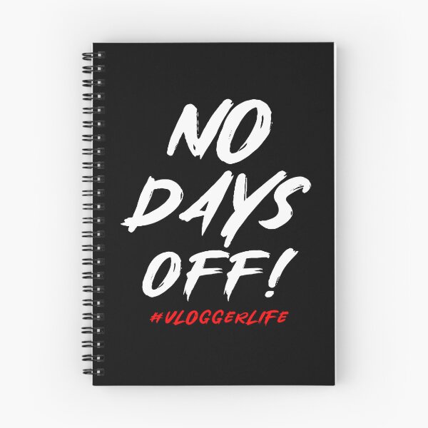 Item preview, No days off Vlogger life Graphic shirts for vloggers and influencers designed and sold by ScionEros.