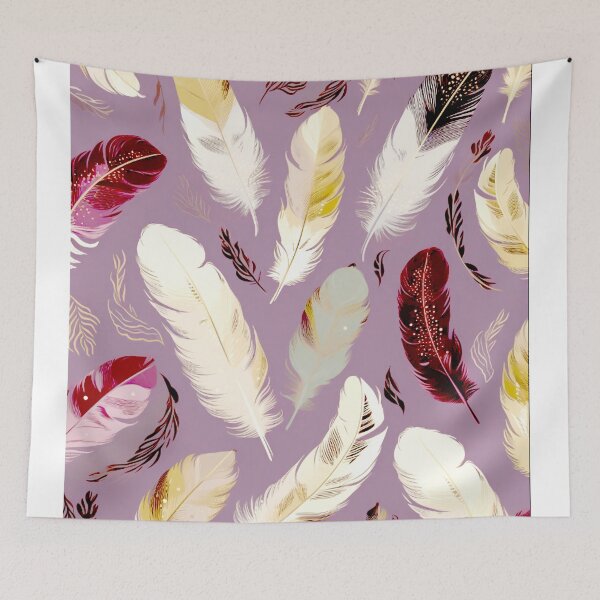 Item preview, Feathers - Burgundy, lavender, sage, cream, gold designed and sold by Highlandkings.