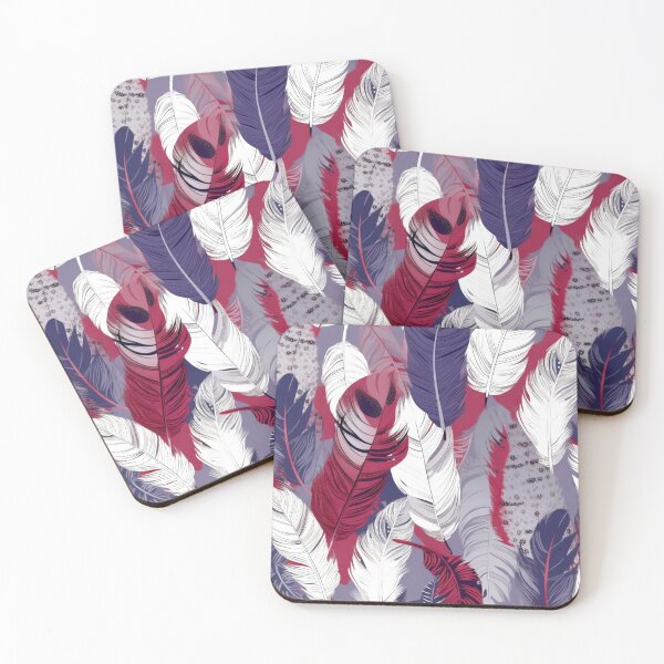 Item preview, Feathers - Burgundy, navy, gray, white, black designed and sold by Highlandkings.