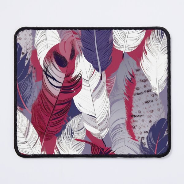 Item preview, Feathers - Burgundy, navy, gray, white, black designed and sold by Highlandkings.