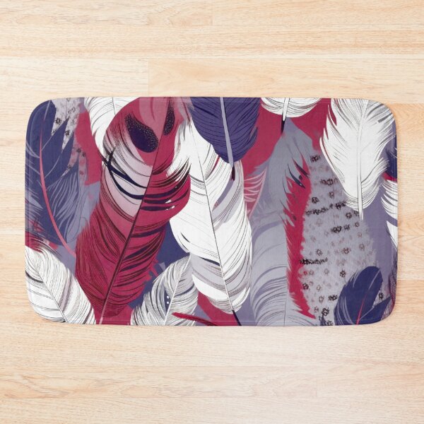 Item preview, Feathers - Burgundy, navy, gray, white, black designed and sold by Highlandkings.