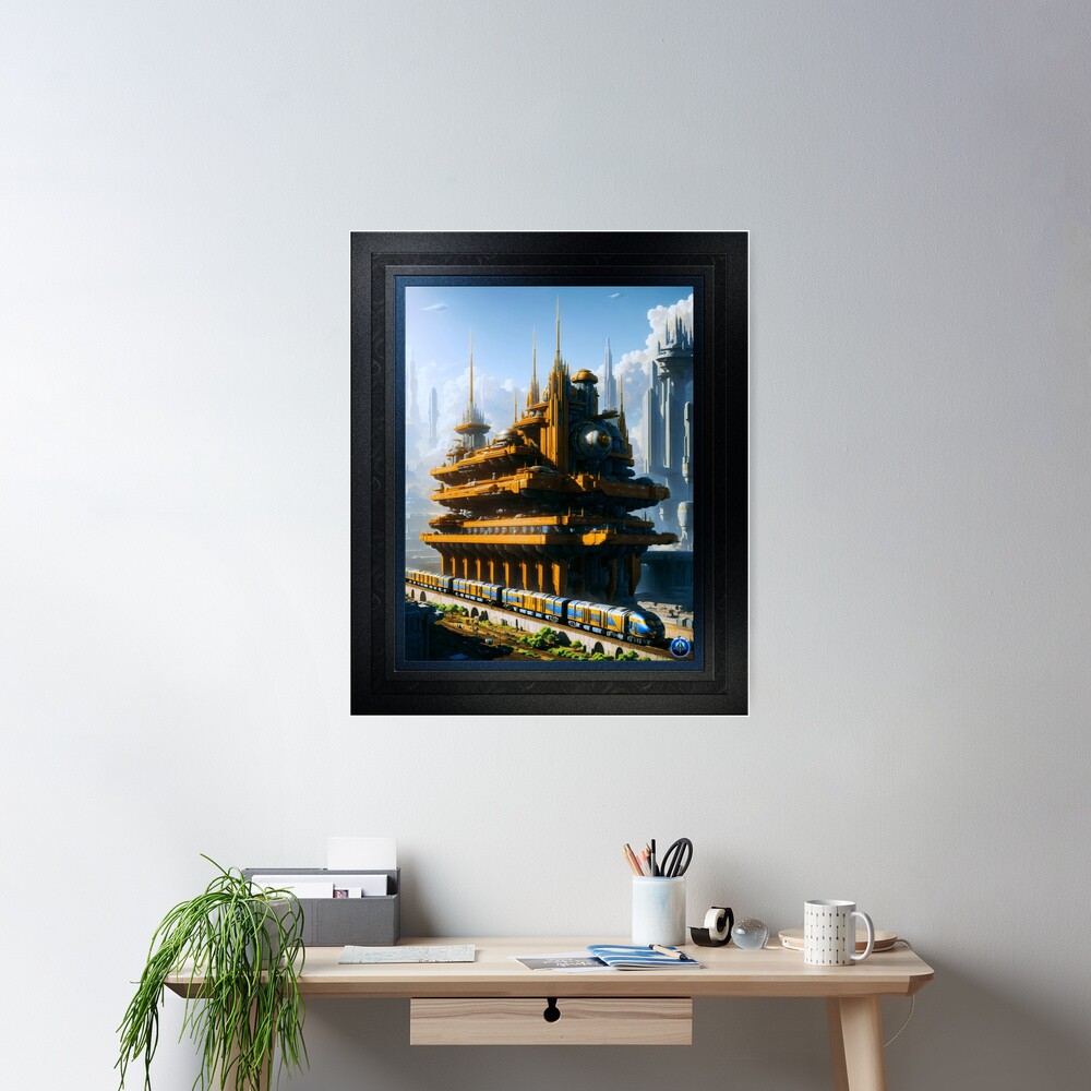 The Claymatron Of Trenous 5 Science Fiction Industrial AI Concept Art by Xzendor7 Wall Decor Poster