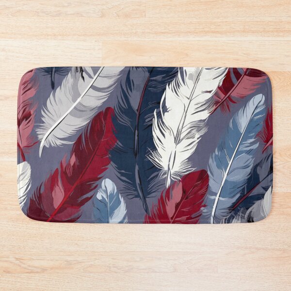 Item preview, Feathers - Burgundy, navy, gray, white, black 2 designed and sold by Highlandkings.