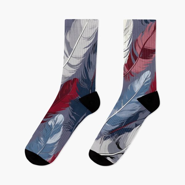Item preview, Feathers - Burgundy, navy, gray, white, black 2 designed and sold by Highlandkings.