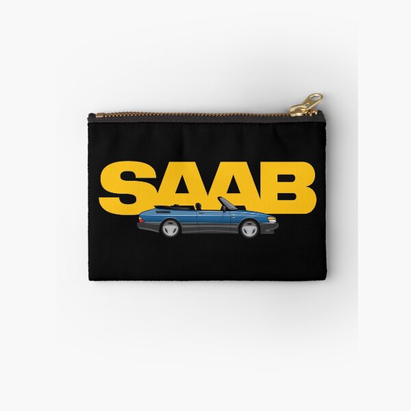 Item preview, Saab 900 Aero convertible Illustration Blue Yellow designed and sold by blackdogshop.