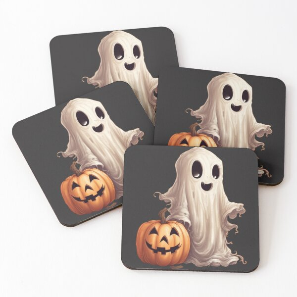 Item preview, Smiling Ghost and Pumpkins designed and sold by MarcinCollie.