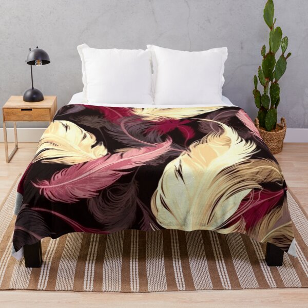 Item preview, Feathers - Burgundy, pink, ivory, gold, black designed and sold by Highlandkings.