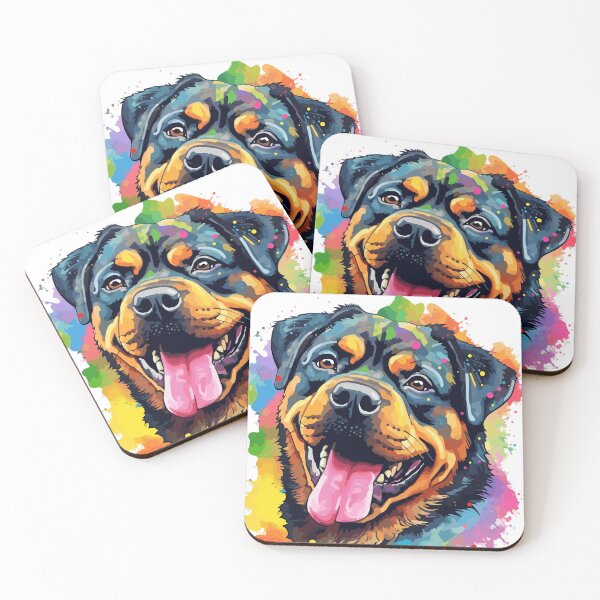 Item preview, Rottweiler Dog Watercolor Art designed and sold by Pit Bull Ink.