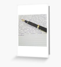 Pen and paper Greeting Card