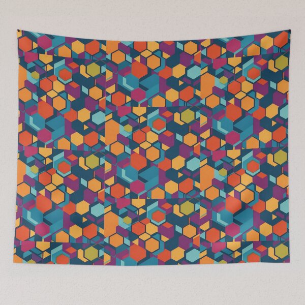 Item preview, Crystal Bohemian Honeycomb Cube: Colorful Hexagon Modern Style designed and sold by Dshoppin.
