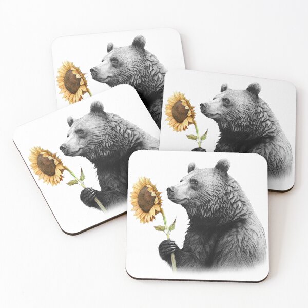 Item preview, Sunflower Bear, Bear With Flowers designed and sold by Bug & Brush.