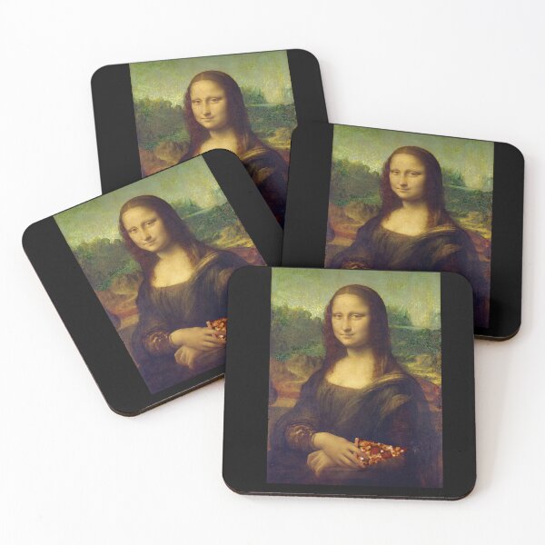 Item preview, Mona Lisa with a Piece of Pizza designed and sold by MariannCrews.