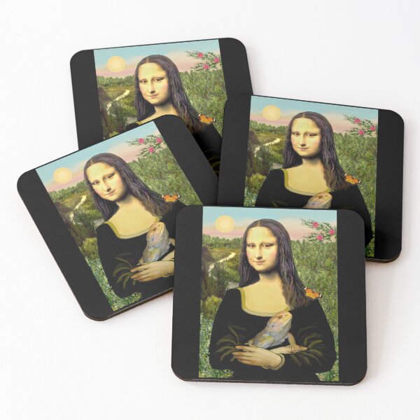 Item preview, Mona Lisa with her Bearded Dragon designed and sold by MariannCrews.