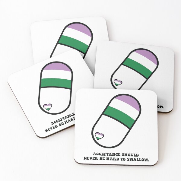 Item preview, Genderqueer Pride Pill (black text) designed and sold by WatchersWanted.