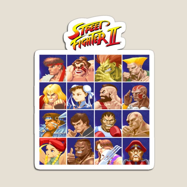 Street Fighter 2 Arcade Gaming Magnets ryu Guile M. Bison 