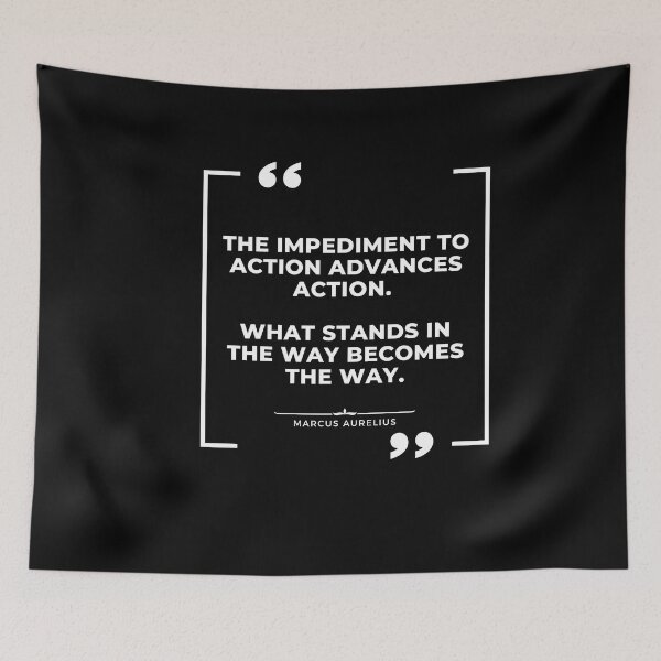 Item preview, Marcus Aurelius - What Stands In The Way designed and sold by The Stoic Sigma.