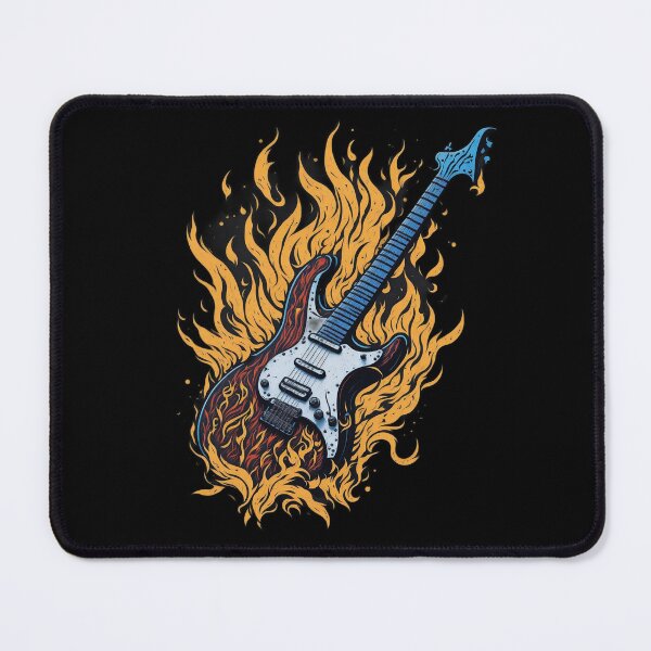 Item preview, Guitar in flames designed and sold by Kazujoshi-Art.