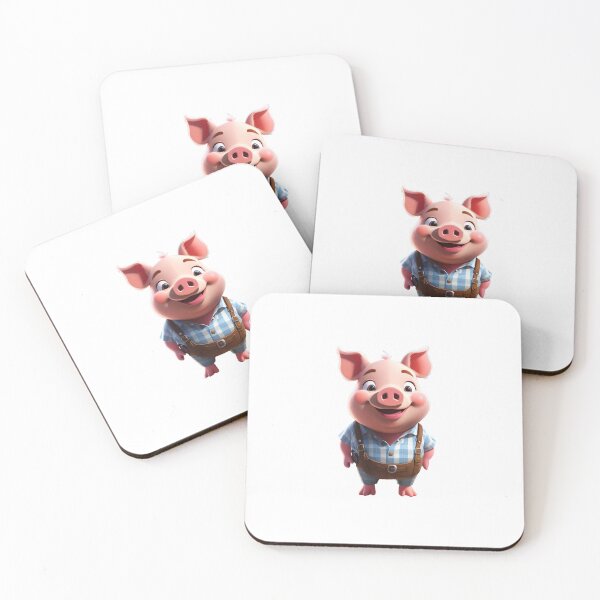 Item preview, Cute smiling happy pig piggy sow workman designed and sold by w1ckerman.
