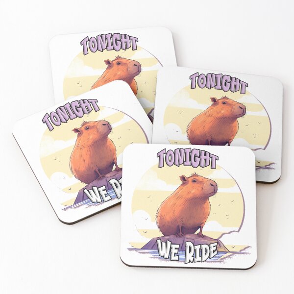 Item preview, Capybara Says: Tonight We Ride! designed and sold by Bug & Brush.
