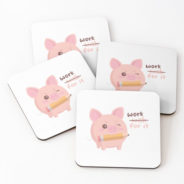 Item preview, Cute and adorable Piggy Pig don’t wish for it, work for it designed and sold by RunSumErrands.