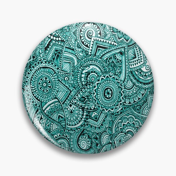 Item preview, Pattern of overlaid ornaments in green designed and sold by AnnabellaRh.