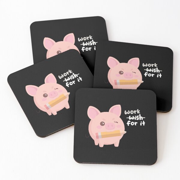 Item preview, Cute and adorable Piggy Pig don’t wish for it, work for it designed and sold by RunSumErrands.