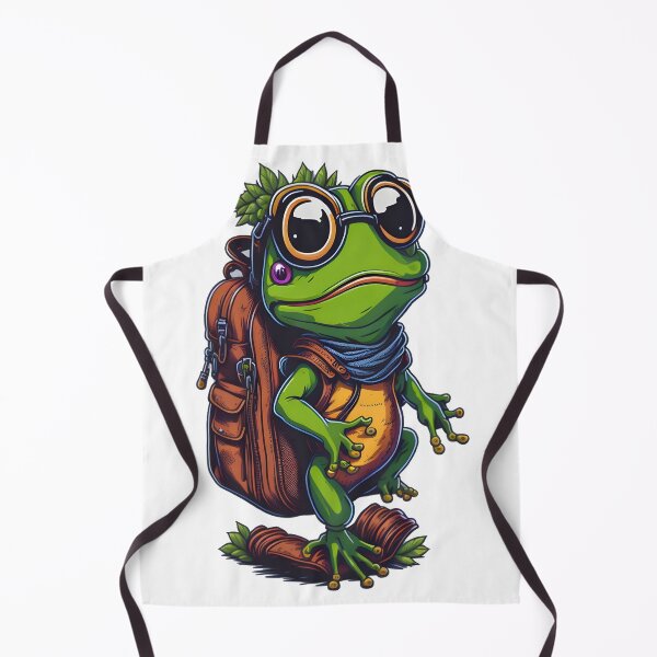 Item preview, Frog with backpack designed and sold by BearsAndSkulls.