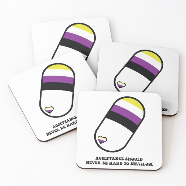 Item preview, Non-Binary Pride Pill (black text) designed and sold by WatchersWanted.