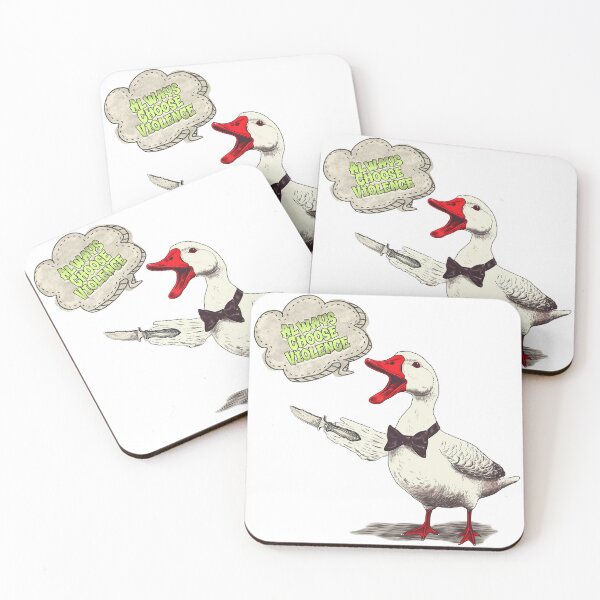 Item preview, Always Choose Violence White Goose designed and sold by Bug & Brush.