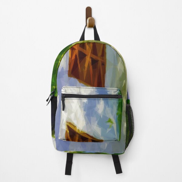 Item preview, Spanish church building and blue sky. Image made using triangles. designed and sold by EdgyEdgeArt.