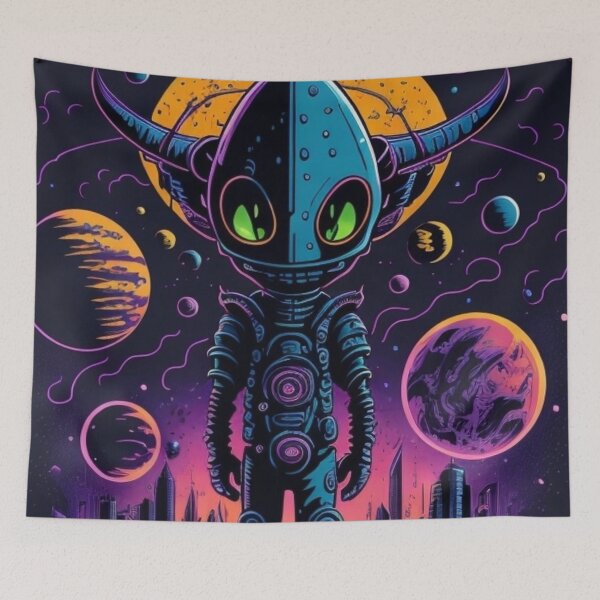 Item preview, Cute little Alien from the Metal Road Galaxy. designed and sold by SaraSumi.