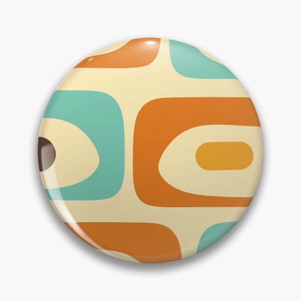 Artikelvorschau, Mid-Century Modern Piquet Abstraktes minimalistisches Muster Türkis Orange Gelb Creme Braun entworfen und verkauft von kierkegaard.