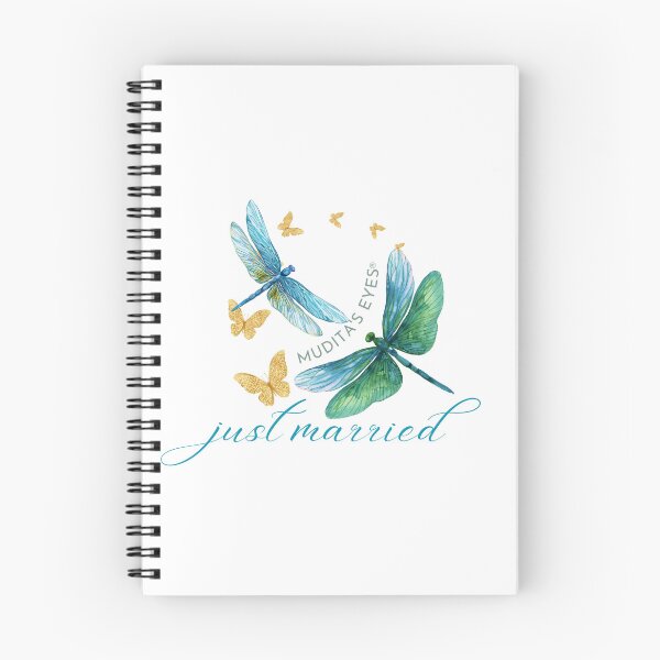 Item preview,  Romantic "Just married"  Wedding Day Wishes & Proposal Dragonfly Sticker designed and sold by MuditasEyes.