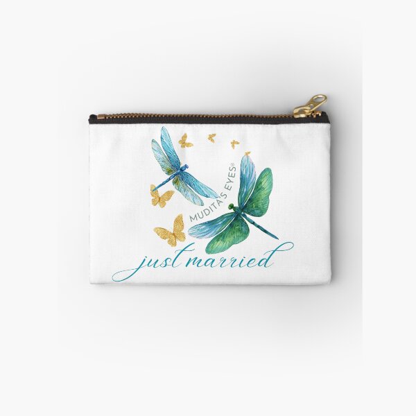 Item preview,  Romantic "Just married"  Wedding Day Wishes & Proposal Dragonfly Sticker designed and sold by MuditasEyes.