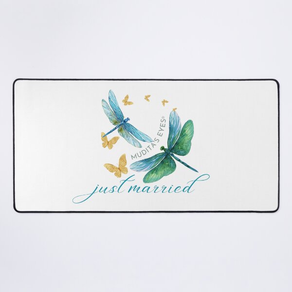 Item preview, Romantic "Just married" Wedding Day Wishes & Proposal Dragonfly Sticker designed and sold by MuditasEyes.