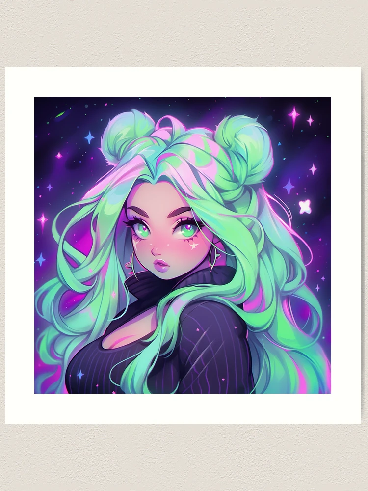 Beautiful Thick Anime Girl Art Print for Sale by bubblegoth