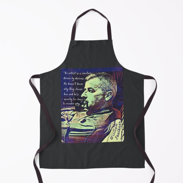Item preview, William Faulkner portrait and quote: An artist is a creature driven by demons. designed and sold by artbleed.