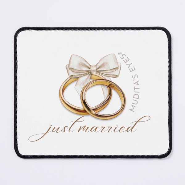 Item preview,  "Just married"  Wedding Day Wishes & Proposal Wedding Ring Sticker designed and sold by MuditasEyes.