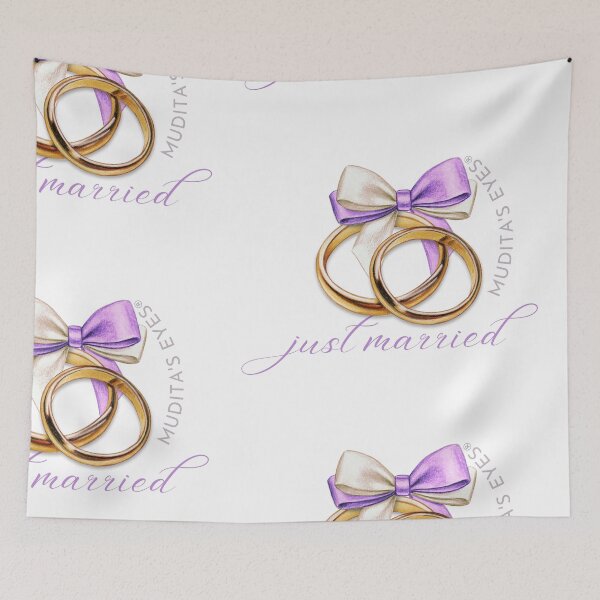 Item preview,   "Just married"  Wedding Day Wishes & Proposal Wedding Ring Sticker designed and sold by MuditasEyes.