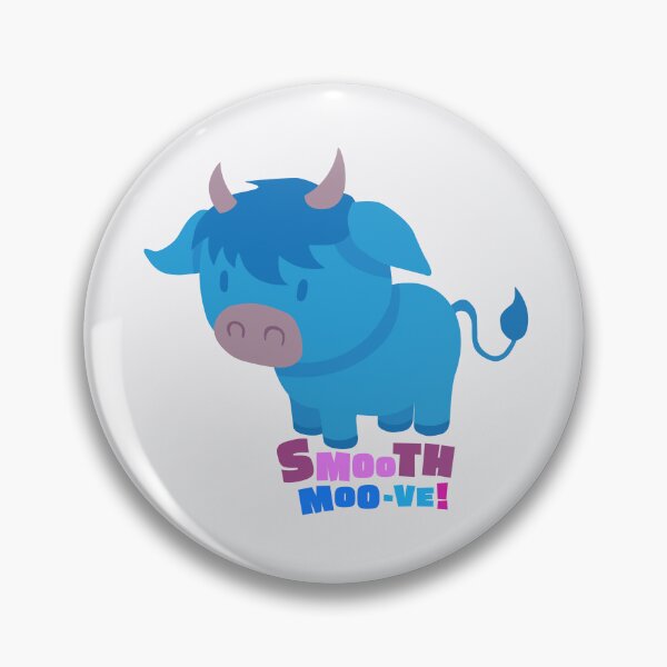 Item preview, Smooth Blue Cow designed and sold by DynamiteSticker.