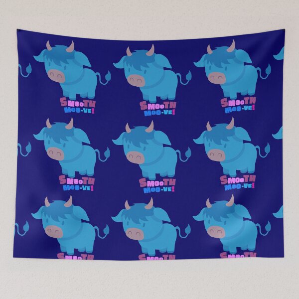 Item preview, Smooth Blue Cow designed and sold by DynamiteSticker.