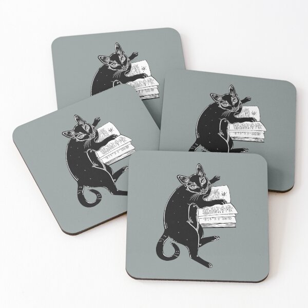 Item preview, Smart black cat reading the magic book 	 	 designed and sold by hjfqbojtics70.