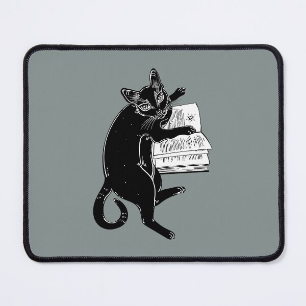 Item preview, Smart black cat reading the magic book 	 	 designed and sold by hjfqbojtics70.