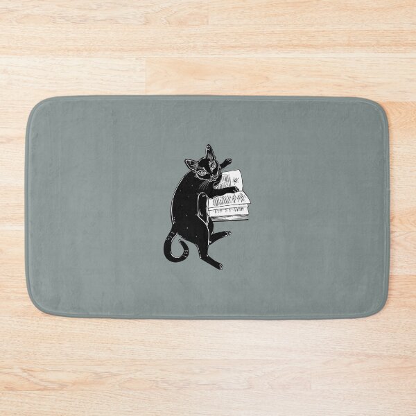 Item preview, Smart black cat reading the magic book 	 	 designed and sold by hjfqbojtics70.