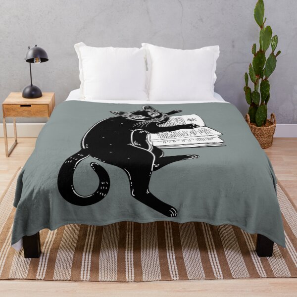 Item preview, Smart black cat reading the magic book 	 	 designed and sold by hjfqbojtics70.