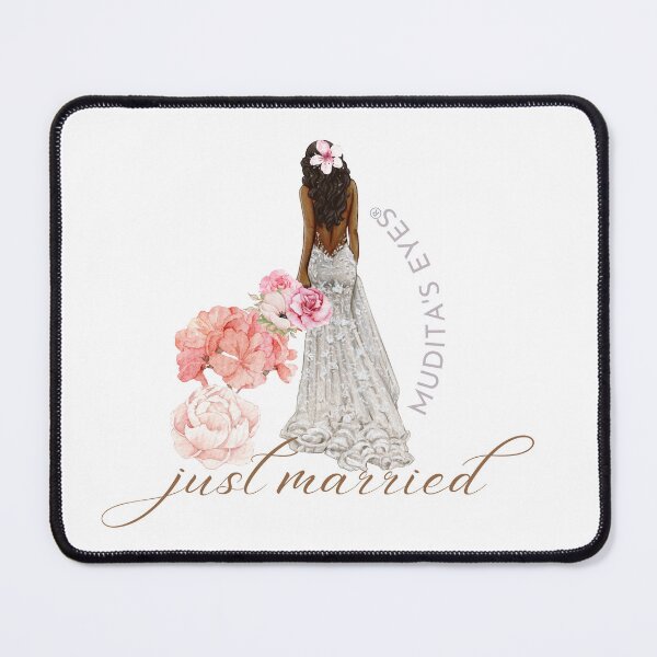 Item preview, Floral "Just married" Wedding Day Wishes & Proposal Bride Sticker designed and sold by MuditasEyes.