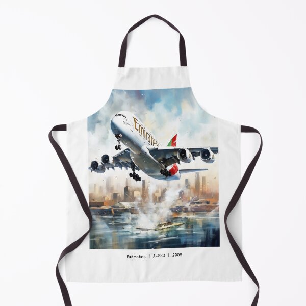 Item preview, Emirates A380 Airbus Superjumbo Aircraft Illustration Aviation Wall Art designed and sold by PicTechNowArt.