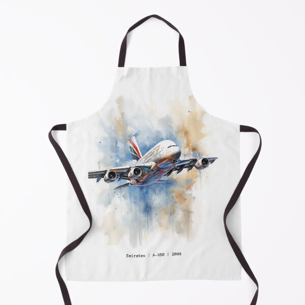 Item preview, Emirates A380 Airbus Superjumbo Aircraft Illustration Aviation Wall Art designed and sold by PicTechNowArt.