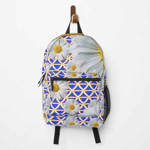 Item preview, WHITE DAISY BLUE ABSTRACT PATTERN ART designed and sold by sharlesart.